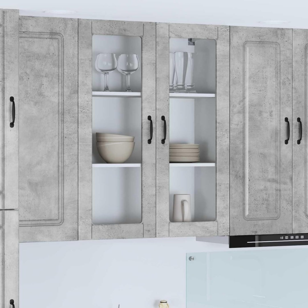 Sideboard mit den Massen 80 x 31 x 100 cm in Betongrau