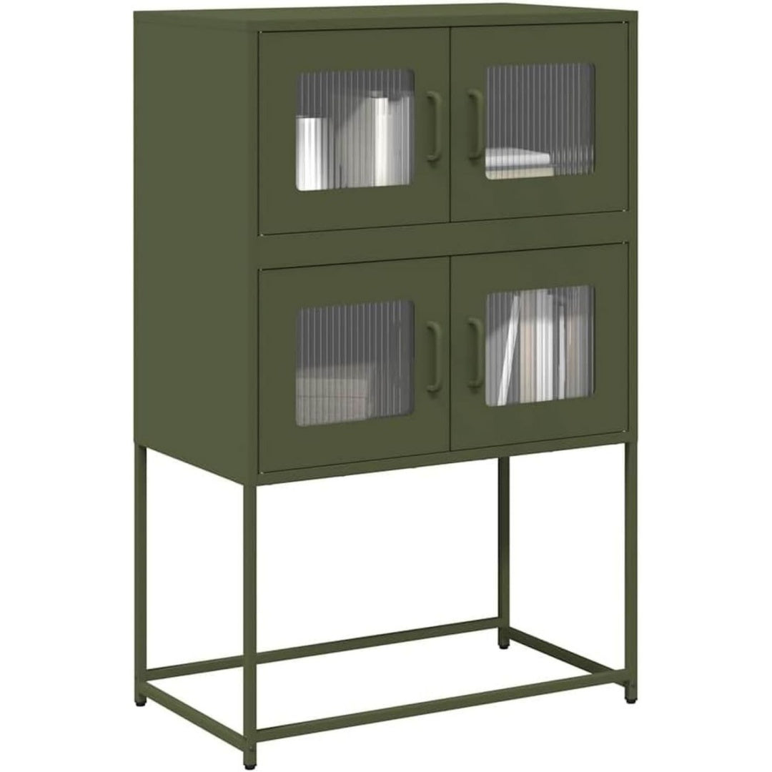 Hochschrank mit 4 Tueren und geschlossenem Stauraum