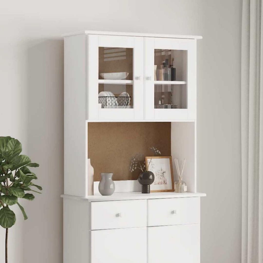 Sideboard verbindet Schubladen und Glastueren