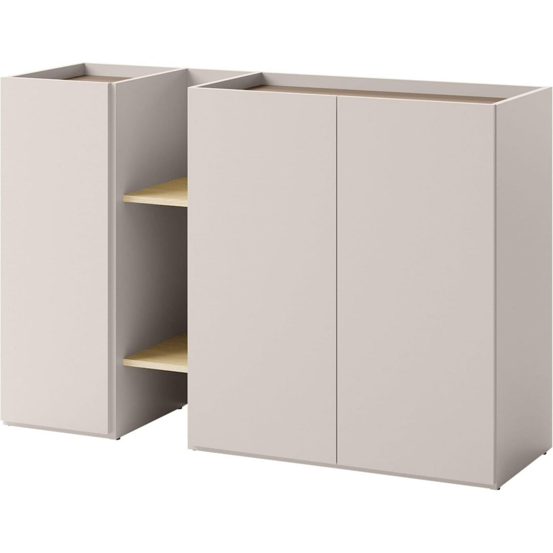 Hochschrank mit 3 Tueren und LED Beleuchtung