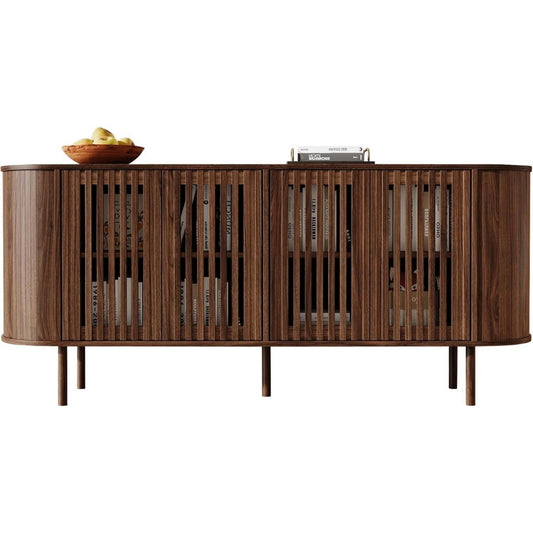 4 Tueren und ein Metallgestell an dem Sideboard