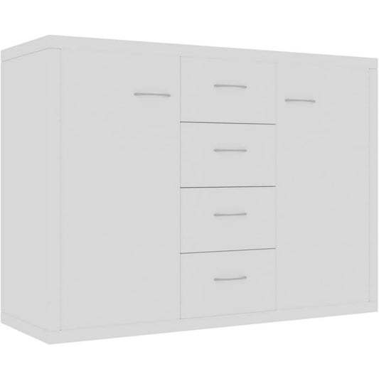 4 Schubladen treffen auf eine Wandmontage an dem Sideboard