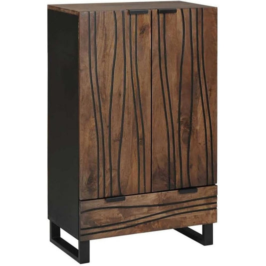 Sideboard aus Mangoholz mit offenen Ablagen