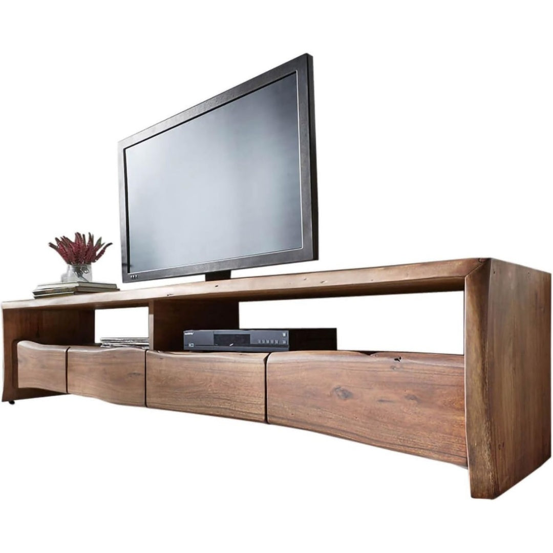 Medienboard in Braun mit matten Oberflaechen